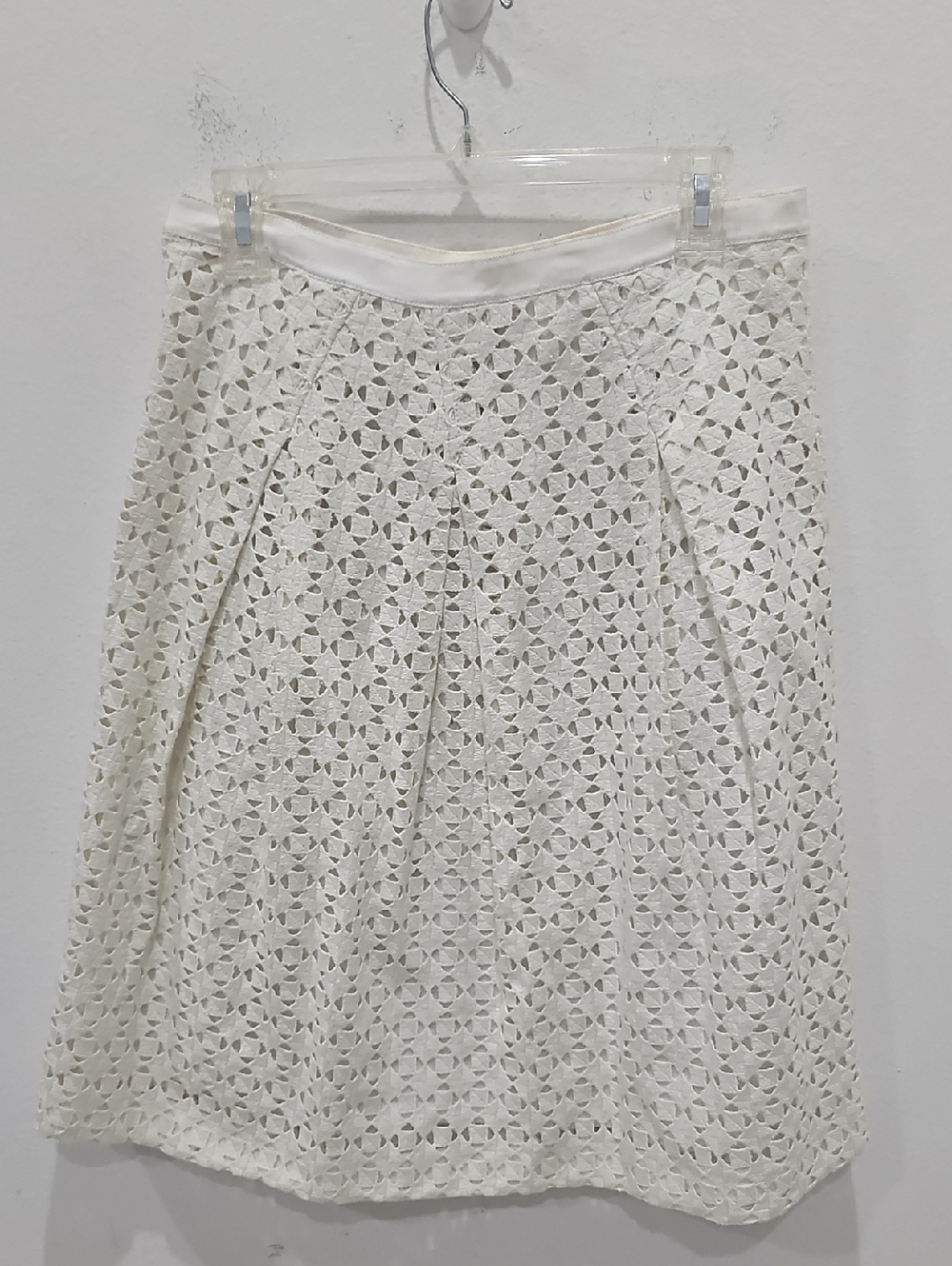 Tory Burch Floral Embroidered Lace Skirt Size 8 Ivory - Picture 4 of 7